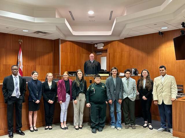 Hobe Sound and Okeechobee Classical Conversation students participate in mock trial.
